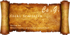 Csiki Graciella névjegykártya